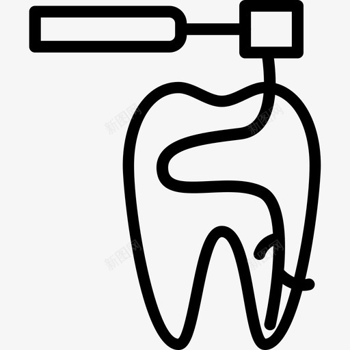 牙齿牙齿8线形图标svg_新图网 https://ixintu.com 牙齿 牙齿8 线形