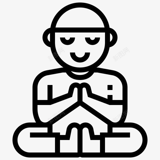 瑜伽佛教姿势图标svg_新图网 https://ixintu.com 佛教 姿势 崇拜 灵性 瑜伽 祈祷