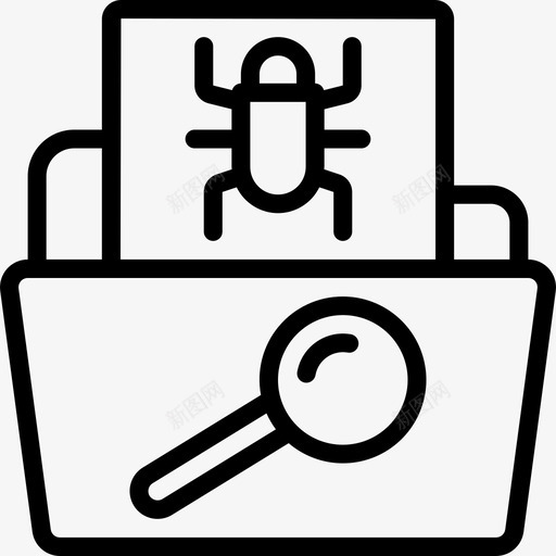 文件夹技术支持21线性图标svg_新图网 https://ixintu.com 技术支持21 文件夹 线性