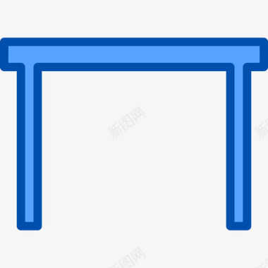 桌子家具34蓝色图标图标