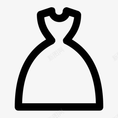 新娘礼服时尚图标图标