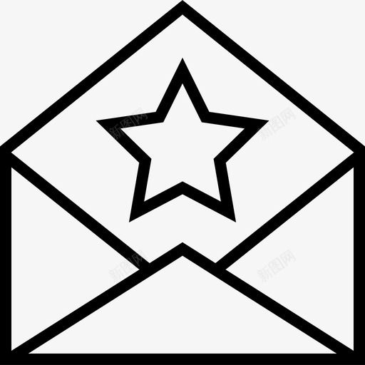 最喜欢的电子邮件信封邮件图标svg_新图网 https://ixintu.com 信封 星星 最喜欢的电子邮件 电子邮件行 邮件