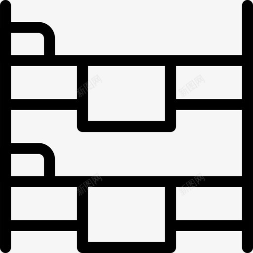 双层床卧室2线性图标svg_新图网 https://ixintu.com 卧室2 双层床 线性