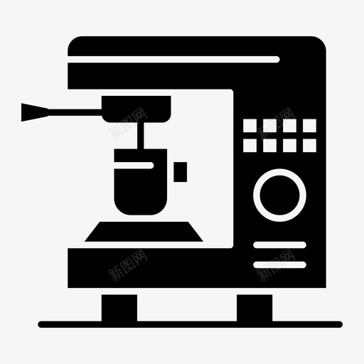 咖啡电动浓缩咖啡机图标svg_新图网 https://ixintu.com 咖啡 家用电器和厨房 浓缩咖啡机 电动