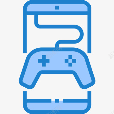 游戏智能手机功能6蓝色图标图标