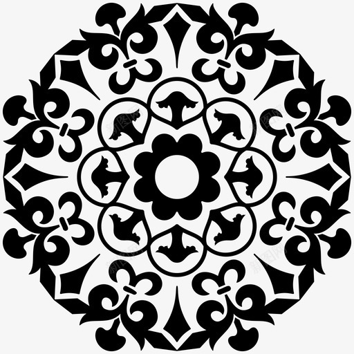 花卉边框经典框架图标svg_新图网 https://ixintu.com 不同风格的设计元素矢量图标 刺绣设计 经典框架 花卉设计 装饰元素 边框设计