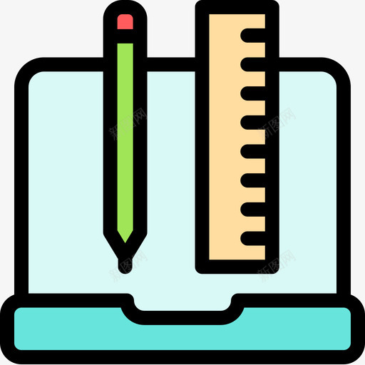 笔记本电脑平面师7线性颜色图标svg_新图网 https://ixintu.com 平面设计师7 笔记本电脑 线性颜色