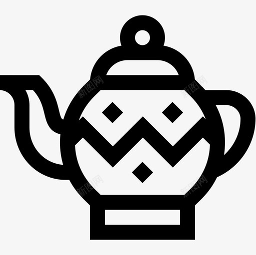 茶壶造型艺术2线性图标svg_新图网 https://ixintu.com 线性 茶壶 造型艺术2