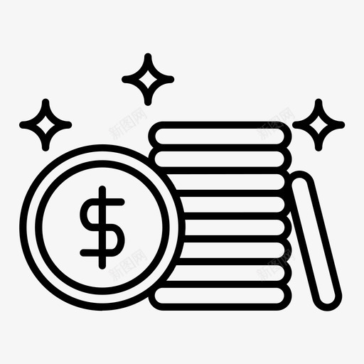 货币硬币商业现金图标svg_新图网 https://ixintu.com 商业 现金 美元 货币硬币 金融 金融大纲