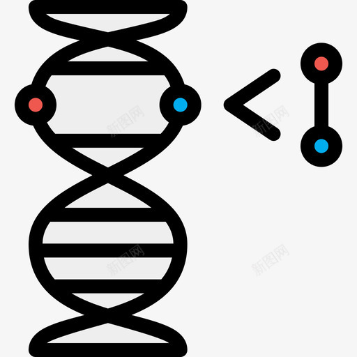 Dna技术41线性颜色图标svg_新图网 https://ixintu.com Dna 技术41 线性颜色