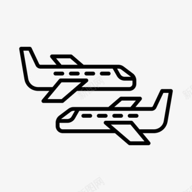 飞机导游旅行图标图标