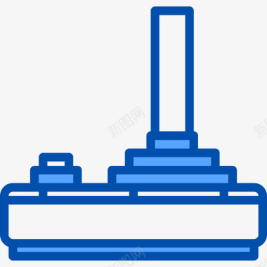 操纵杆复古小工具8蓝色图标图标