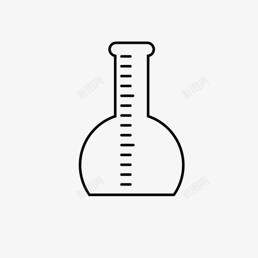 刻度平圆瓶玻璃器皿实验室仪器图标svg_新图网 https://ixintu.com 刻度平圆瓶 实验室仪器 玻璃器皿 科学仪器