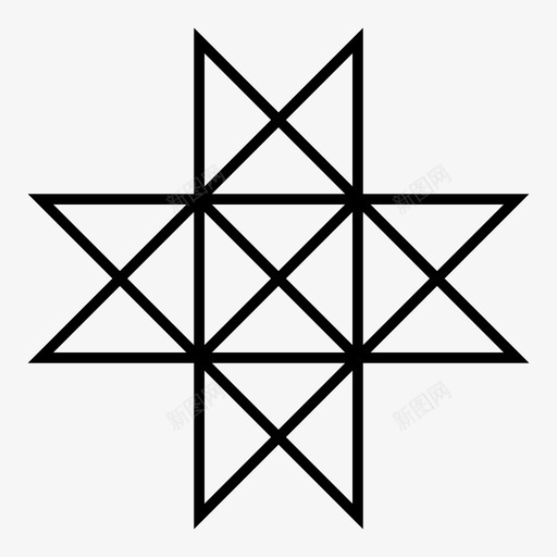 恒星宇宙几何学图标svg_新图网 https://ixintu.com 三角形 几何学 几何形状 宇宙 恒星 星星