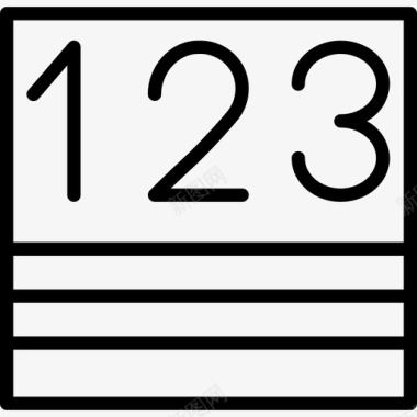 数字数学2线性图标图标