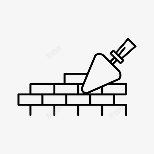 砌砖建筑石匠图标svg_新图网 https://ixintu.com 建筑 建筑和建筑 滑车 石匠 砌砖
