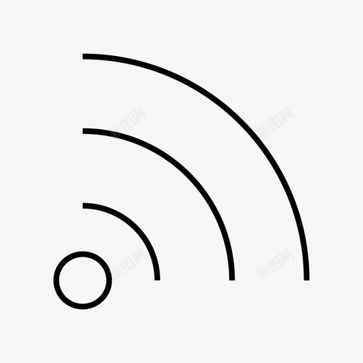 网络连接信号图标svg_新图网 https://ixintu.com wifi 信号 信号连接 网络 连接