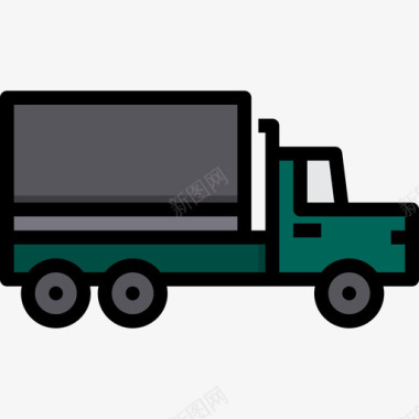 卡车陆军11线性颜色图标图标