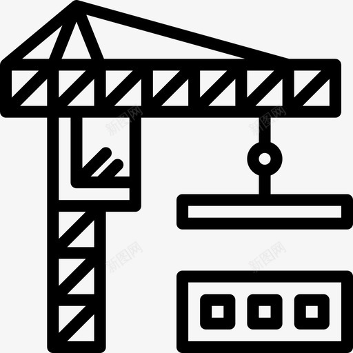 建筑业房地产116线性图标svg_新图网 https://ixintu.com 建筑业 房地产 线性
