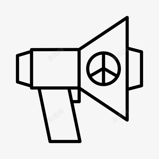 扩音器激进主义倡导图标svg_新图网 https://ixintu.com 倡导 和平抗议 扩音器 激进主义