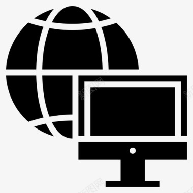 互联网商务浏览电脑图标图标