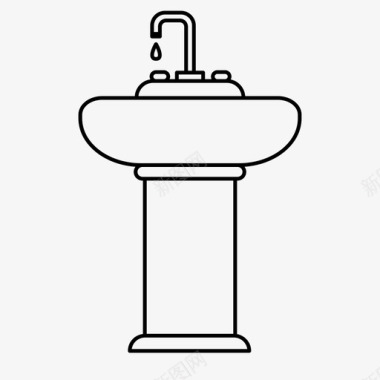 水槽浴缸清洁剂图标图标
