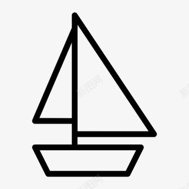 帆船玩具旅行图标图标