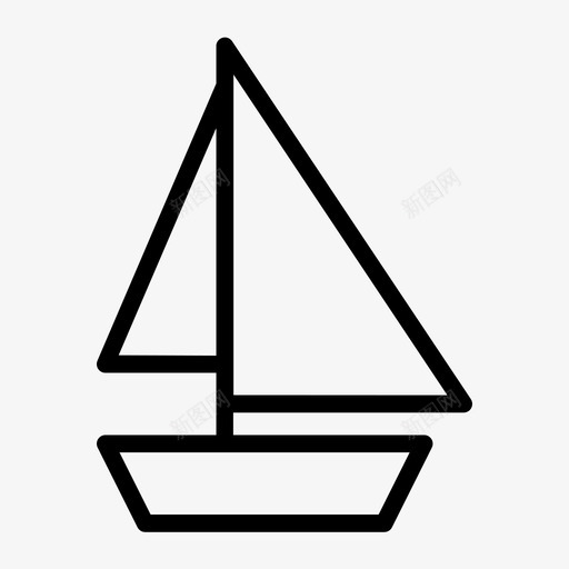 帆船玩具旅行图标svg_新图网 https://ixintu.com 帆船 旅行 玩具