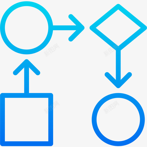 工作流业务263渐变图标svg_新图网 https://ixintu.com 业务 工作流 渐变