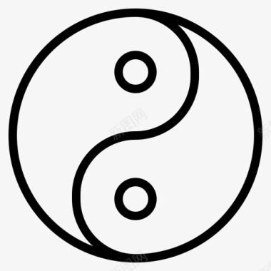 阴阳中国宗教图标图标