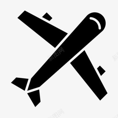 飞机送货物流图标图标