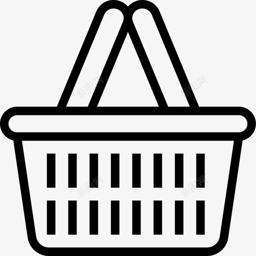 购物篮超市25直线型图标svg_新图网 https://ixintu.com 直线型 购物篮 超市25