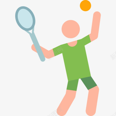 网球健身65彩色图标图标