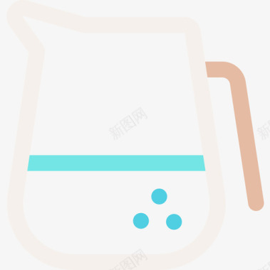 水壶40号酒吧线形颜色图标图标