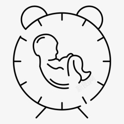 预产期分娩婴儿出生图标高清图片