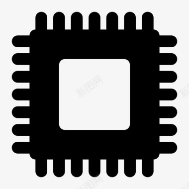 处理器内存微芯片图标图标