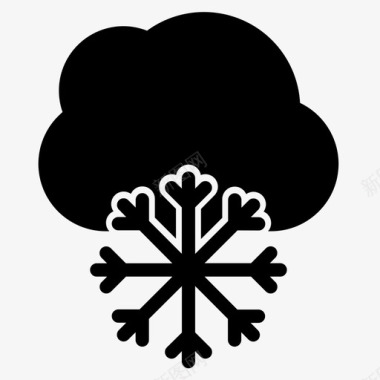 雪花自然64字形图标图标