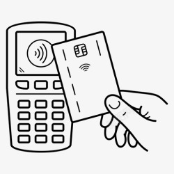 通信终端pos终端手持安全信用卡信用卡近场通信图标高清图片