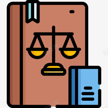 法律文学11线性色彩图标图标