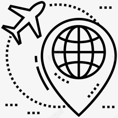 机场位置机场定位销gps图标图标