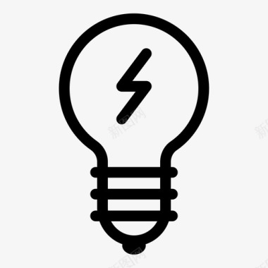 灯泡商业理念电力图标图标