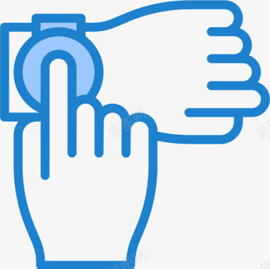 触摸智能手表3蓝色图标图标