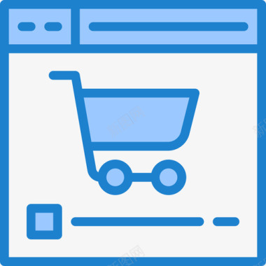 网上购物必需品营销在线3蓝色图标图标