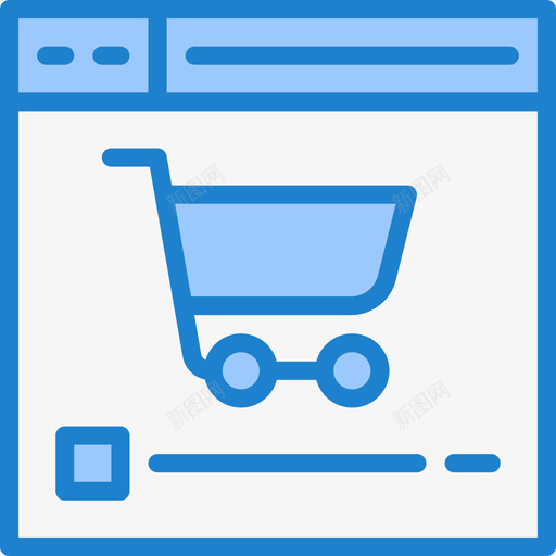 网上购物必需品营销在线3蓝色图标svg_新图网 https://ixintu.com 必需品营销在线3 网上购物 蓝色
