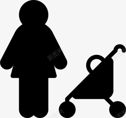 单亲妈妈家庭家图标图标