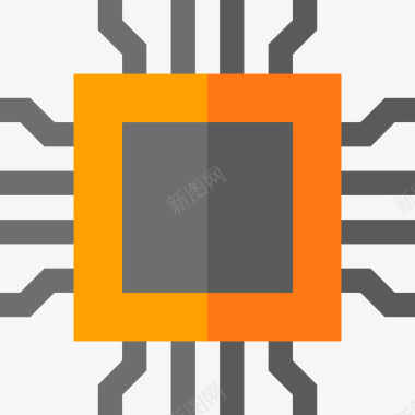 微芯片互联网技术2平板图标图标