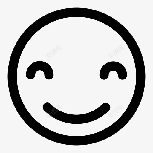 幸福表情脸图标svg_新图网 https://ixintu.com 幸福 微笑 快乐 脸 表情