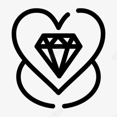 钻石心形爱情图标图标