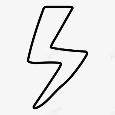 闪电电电源图标图标