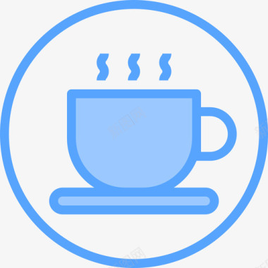 咖啡杯咖啡56蓝色图标图标